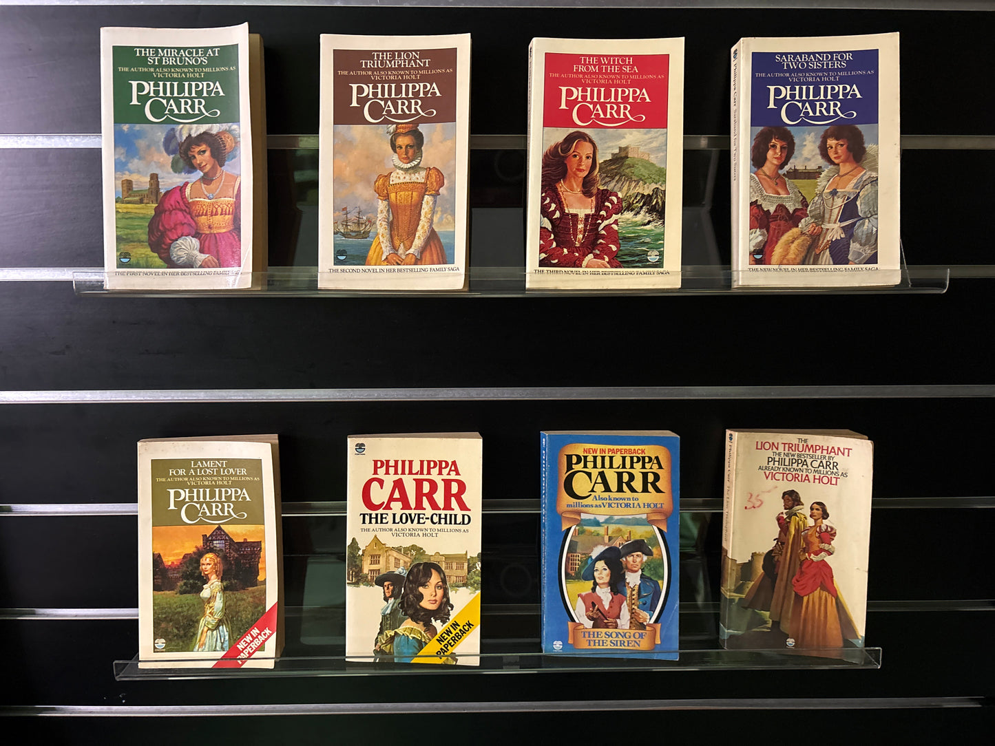CARR, Philippa - Bundle of 7+1 - Books 1-7 of Daughters of England series plus Bonus Book (Min Fair Condition)