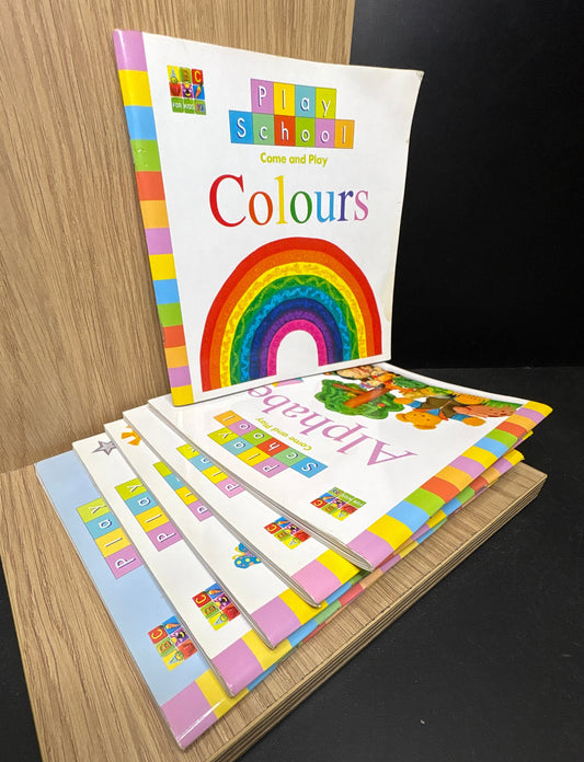 ABC FOR KIDS - Bundle of 6 - Assorted Playschool Titles (Min. fair condition)