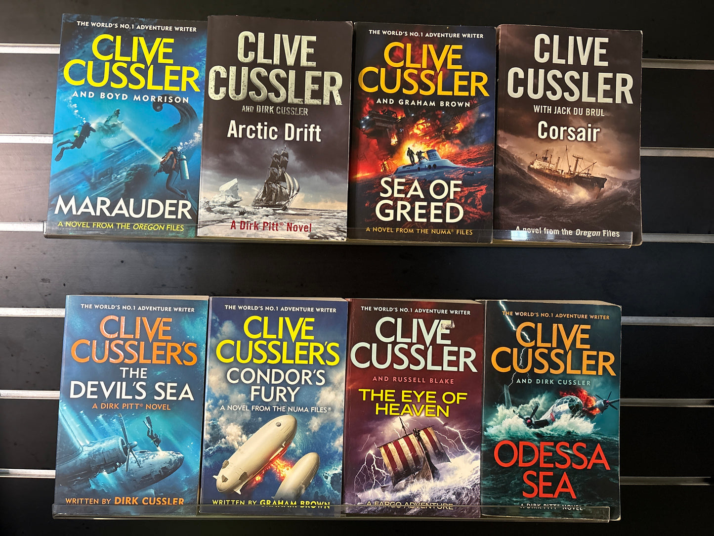 CUSSLER, Clive - Bundle of 8 - Assorted Titles (Min good condition)