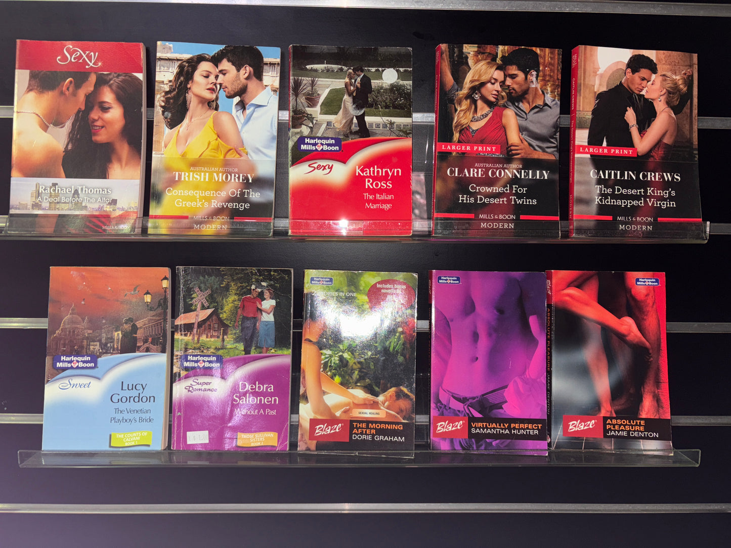 Mills & Boon - Bundle of 10 - Assorted Single Story Titles/ Various Series (Min. Fair condition)