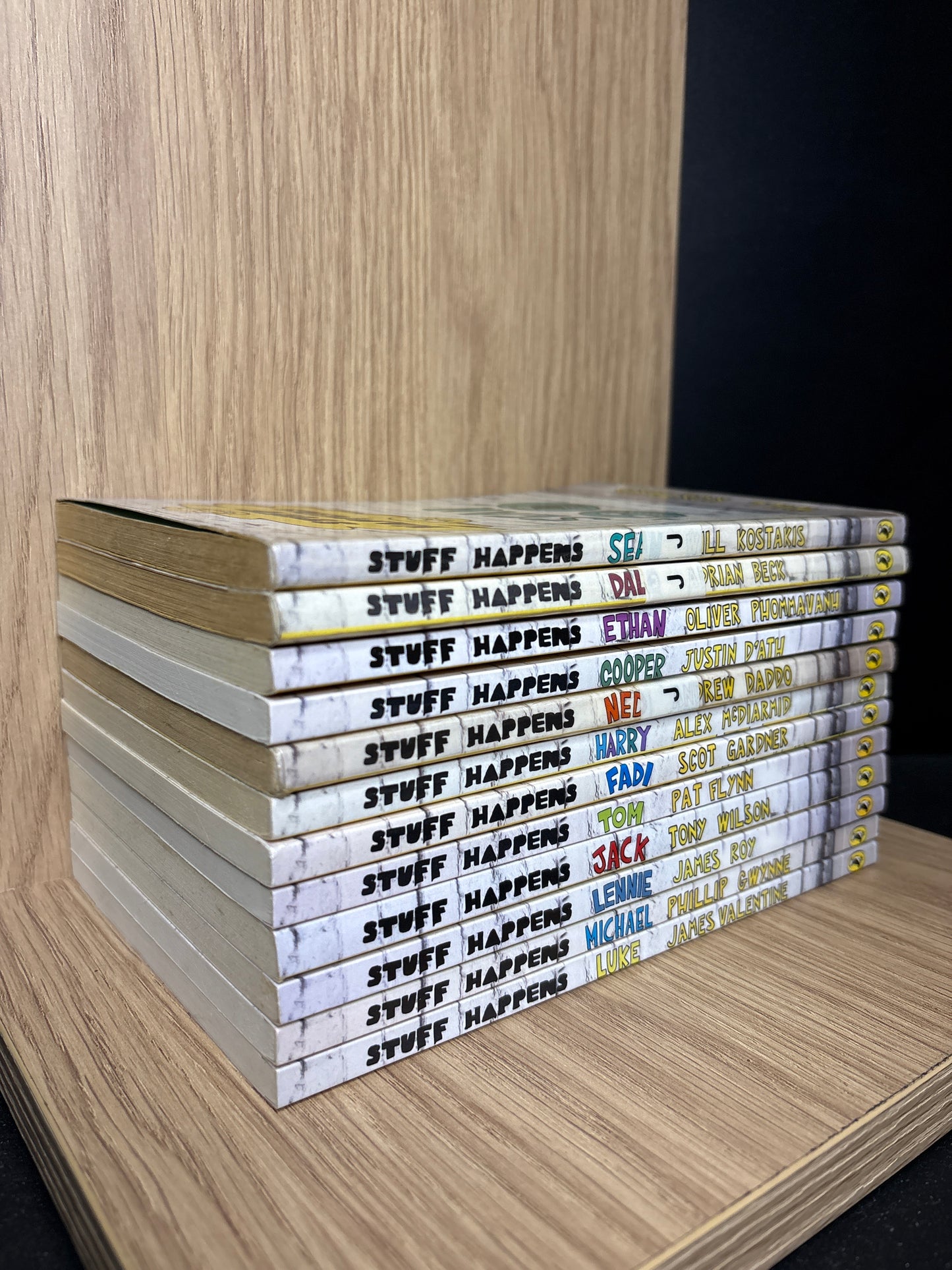 STUFF HAPPENS Assorted Titles Various Authors Bundle of 12 (Min. fair condition)