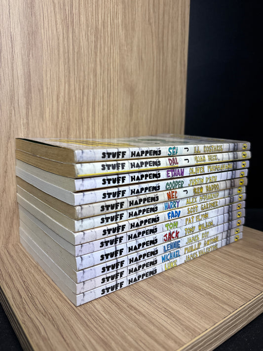 STUFF HAPPENS Assorted Titles Various Authors Bundle of 12 (Min. fair condition)