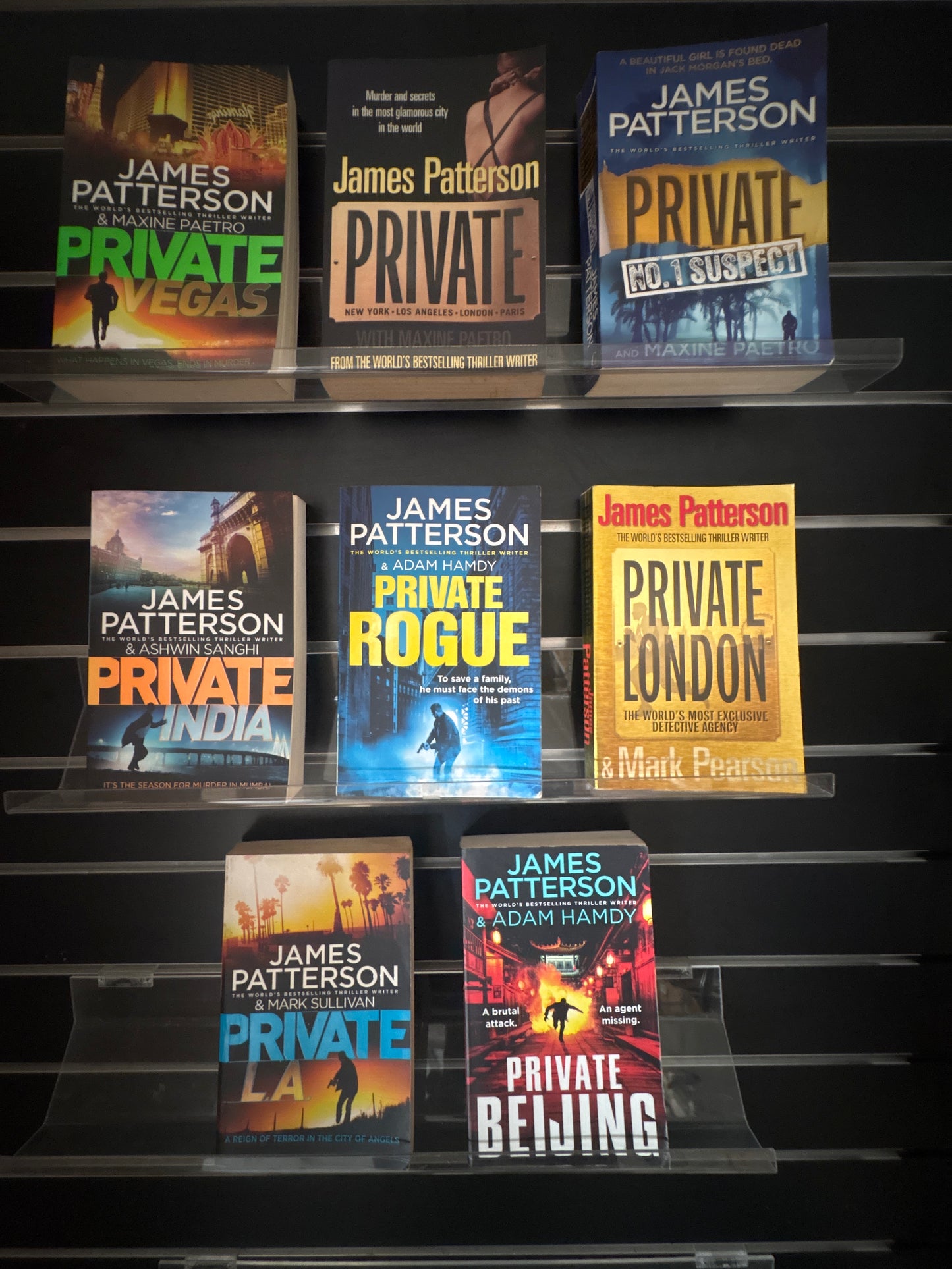 PATTERSON, James - Bundle of 8: assorted titles in Private Series (min. fair condition)