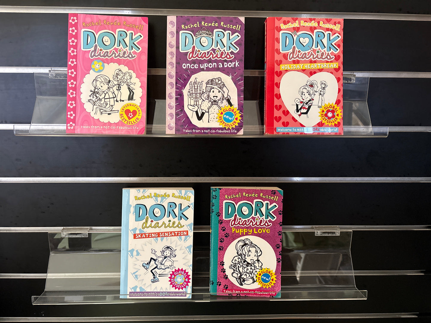 RUSSELL, Rachel Renee - Bundle of 5 - Assorted Titles in Dork Diaries Series (Min. good condition)