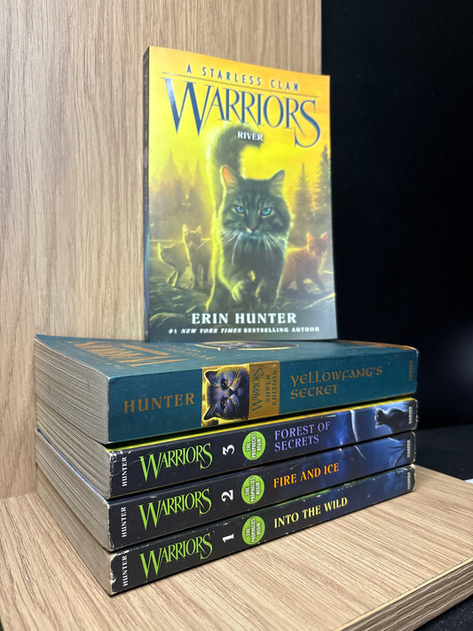 HUNTER, Erin 'Warriors' Series #1,2,3 + 2 Bonus 'Warriors' Titles Bundle of 5 (Min. good condition)