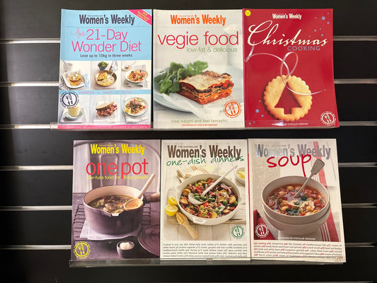 WOMEN'S WEEKLY Cookbooks - Bundle of 6 Titles (Min. fair condition)