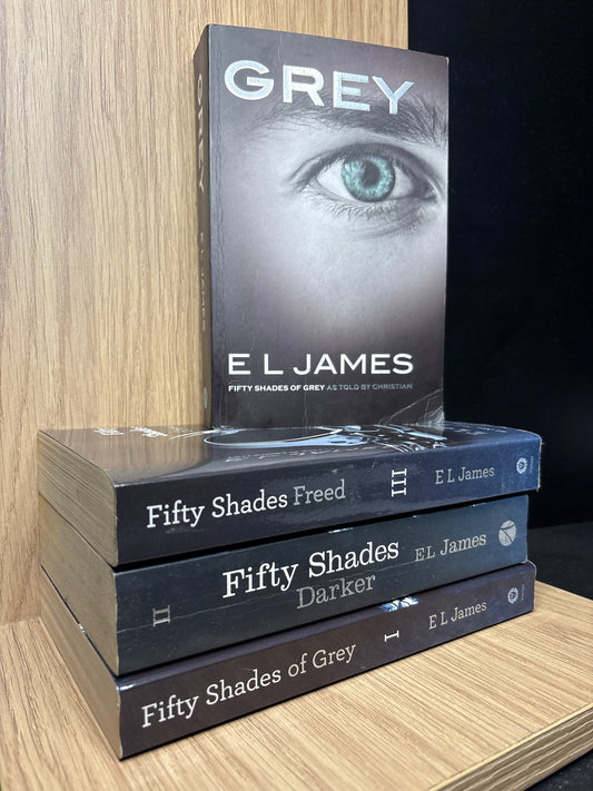 JAMES, E L 'Fifty Shades of Grey' #1-3 + 'Grey' Bundle of 4 (Min. good condition)