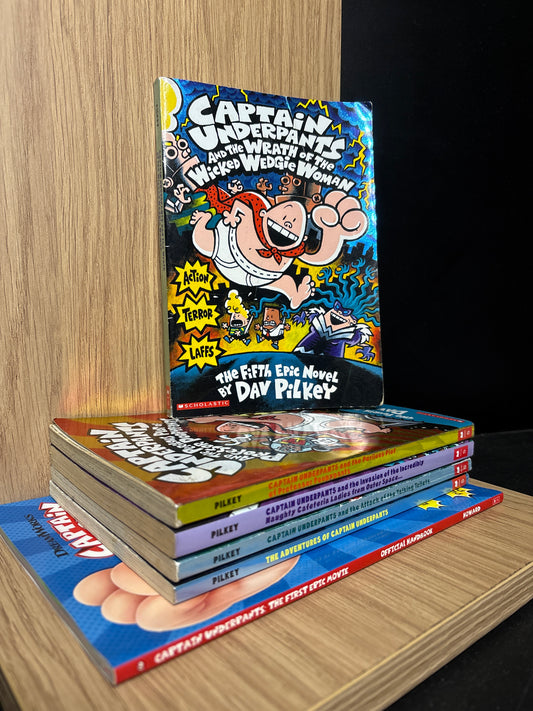 PILKEY, Dav 'Captain Underpants' Assorted Titles Bundle of 6 (Min. fair condition)