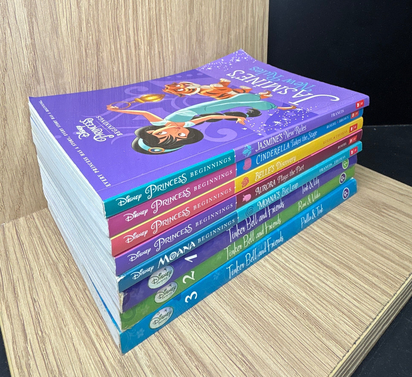 Disney Stories 'Princess Beginnings' and 'Tinkerbell And Friends' Assorted Titles Bundle of 8 (Min. fair condition)