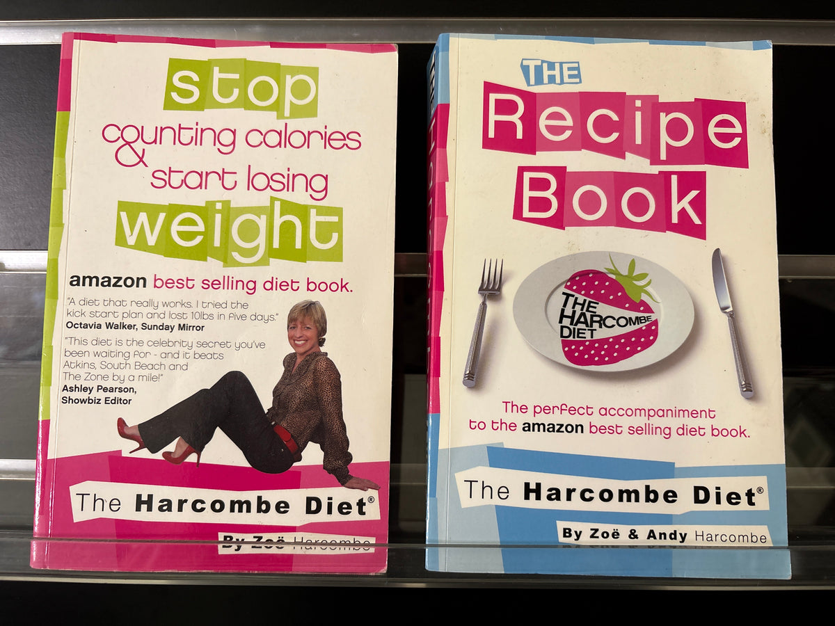 THE HARCOMBE DIET + RECIPE BOOK Bundle of 2 (Min. very good condition)