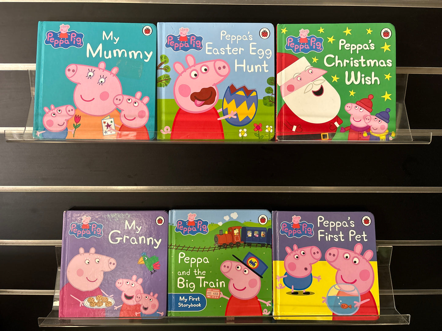 PEPPA PIG - Bundle of 6 - Assorted Board Book Titles (Min. fair condition)
