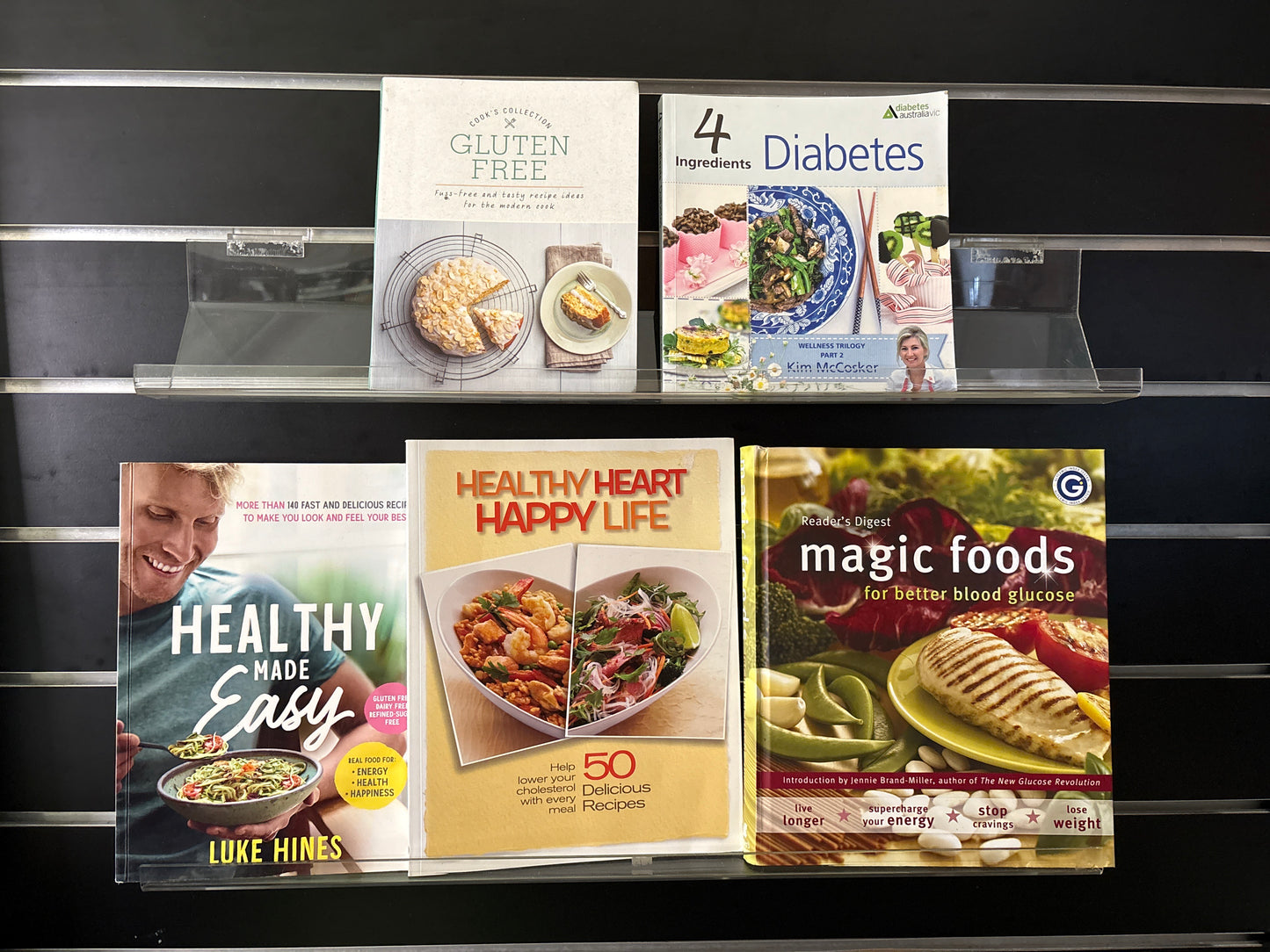 HEALTHY EATING Cookbooks - Bundle of 5 - Assorted Titles (Min. fair condition)