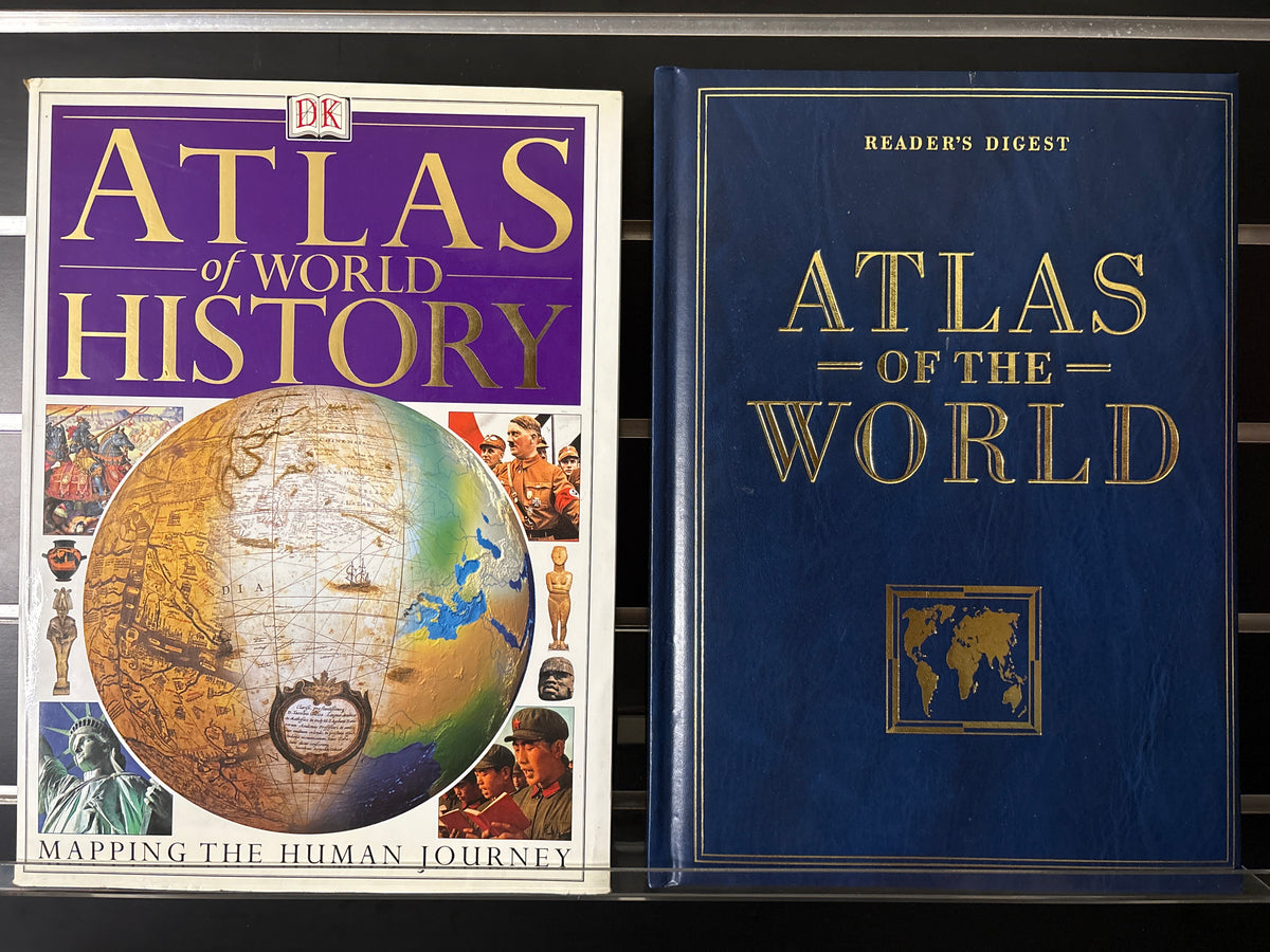 READERS DIGEST 'Atlas of the World' and 'Atlas of World History' Bundle of 2 (Min. good condition)