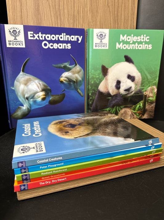 BRITANNICA BOOKS 'Animal Reader' Series Assorted Titles Bundle of 6 (Min. very good condition)