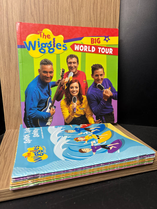 THE WIGGLES 'Here to Help' books and 'Big World Tour' Bundle of 8 (Min. Good condition)