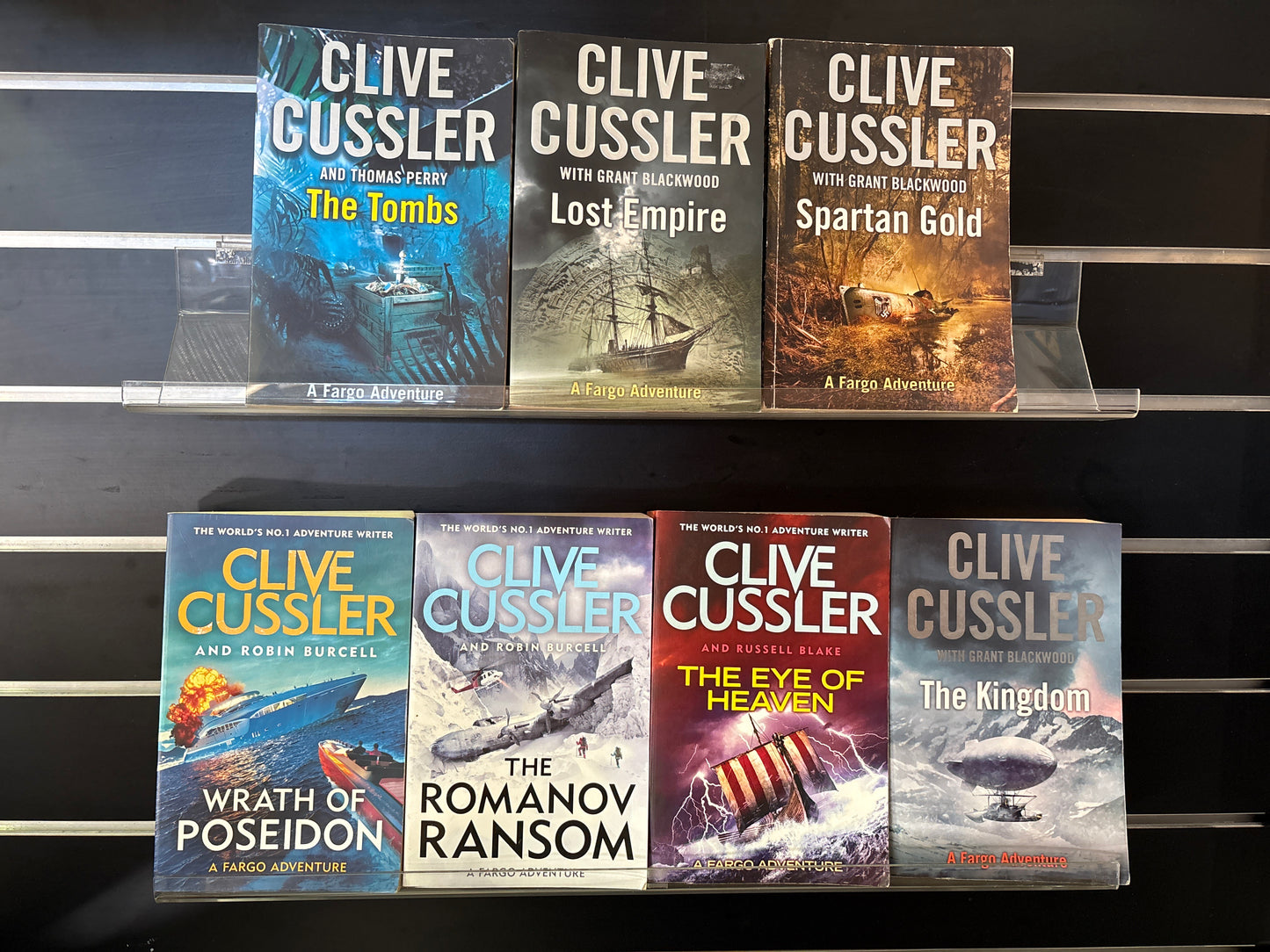CUSSLER, Clive - Bundle of 7 - Assorted Titles in the Fargo Series (Min. fair condition)