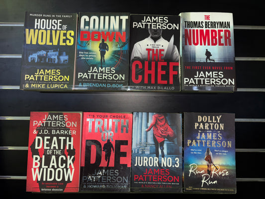 PATTERSON, James - Bundle of 8 - Assorted  Standalone Thriller Titles (Min. fair condition)