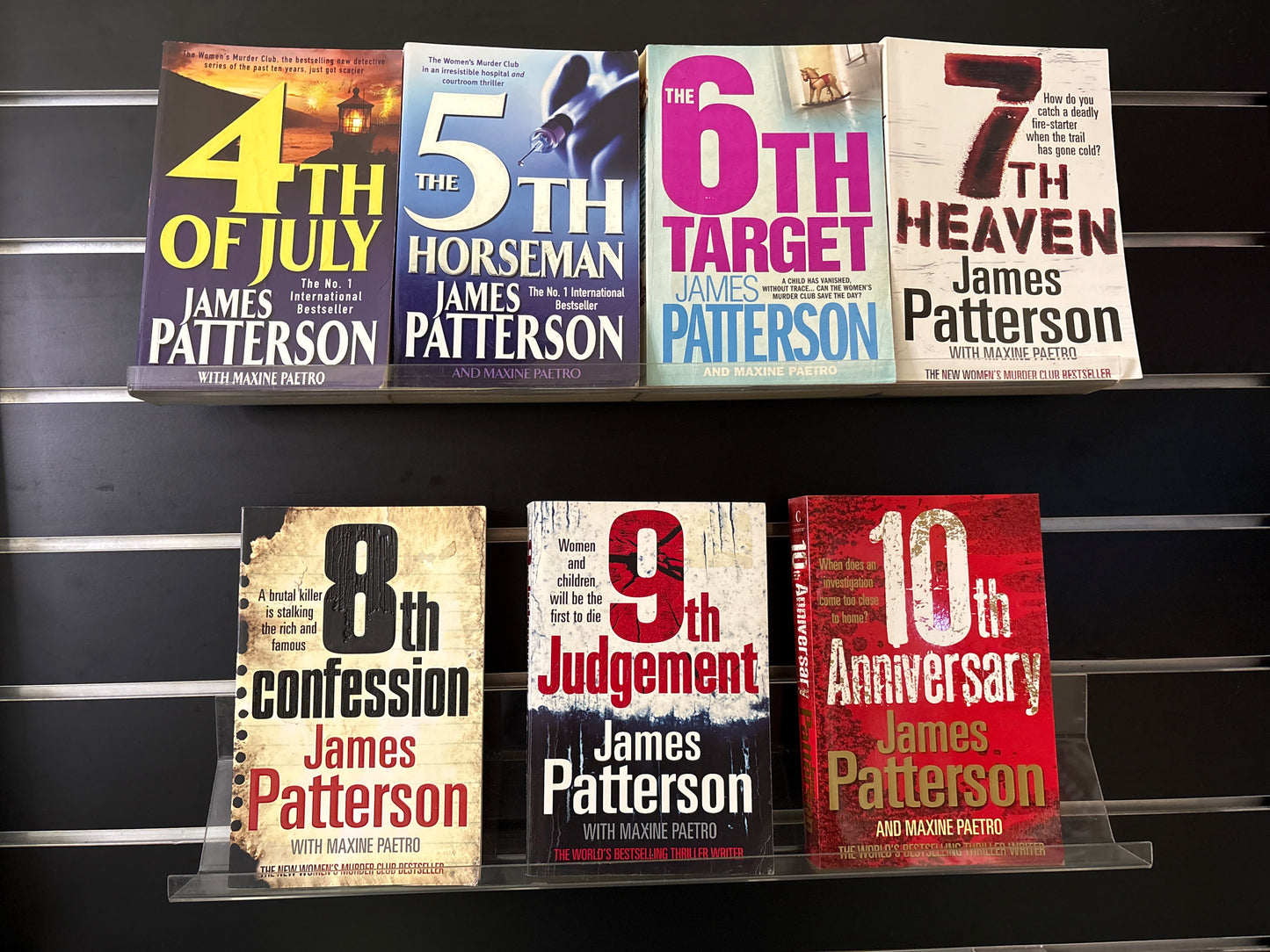 PATTERSON, James 'Women's Murder Club' Series Books #4-10 Bundle of 7 (Min. fair condition)