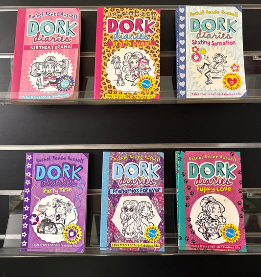 RUSSELL, Rachel Renée  'Dork Diary' Series - Bundle of 6 - Assorted Titles (Min. good condition)