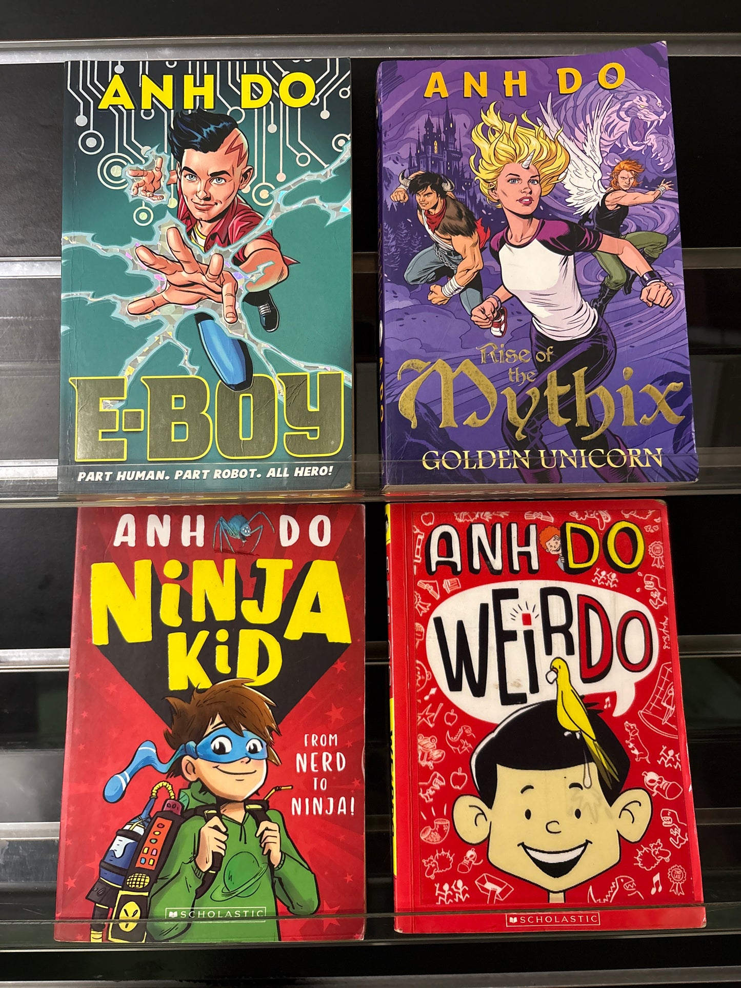 DO, Anh Book #1 in 'Weirdo', 'Ninja Kid', 'Golden Unicorn' and 'E-Boy' Bundle of 4 (Min. good condition)