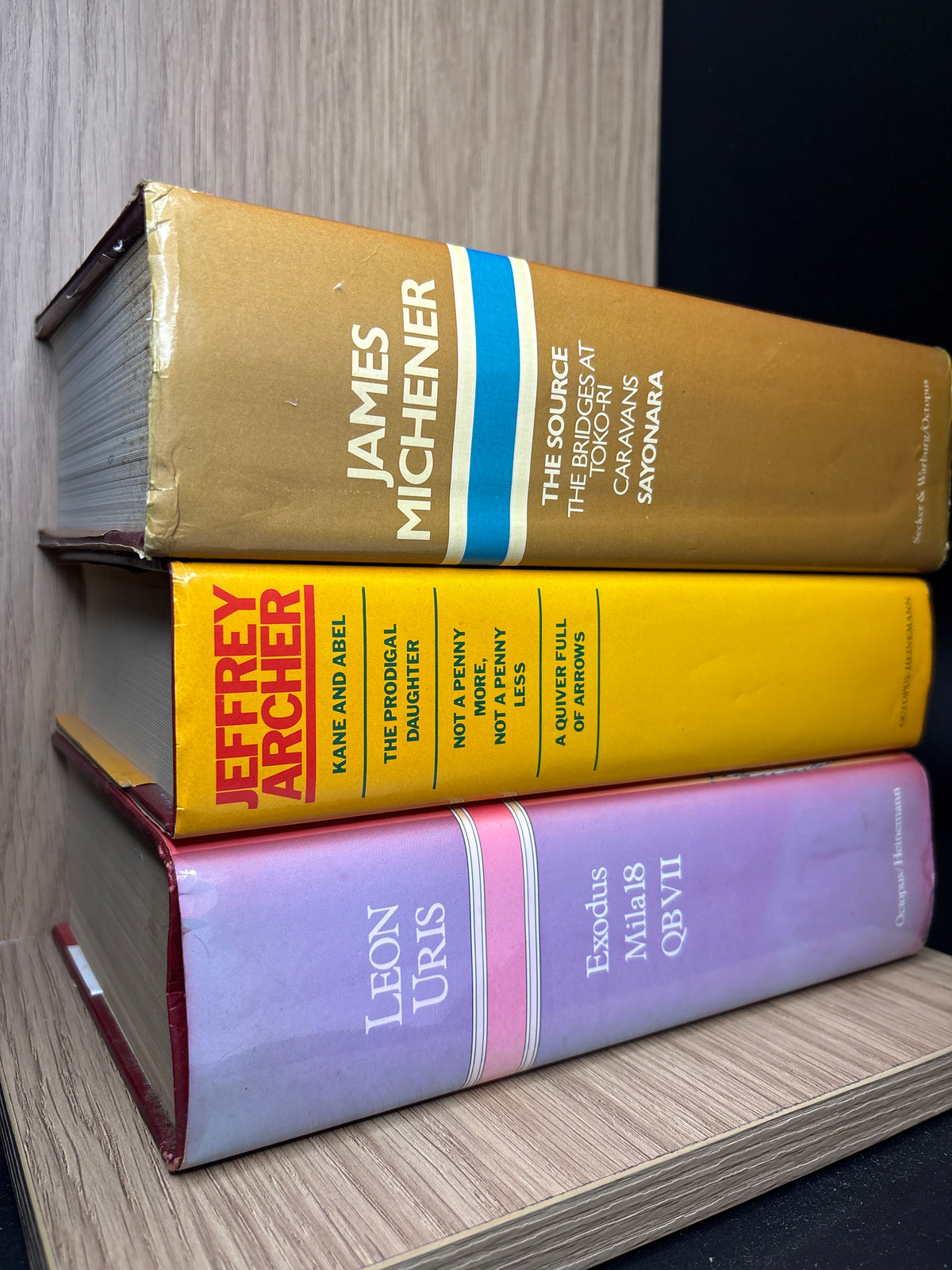MICHENER, J.  ARCHER, J. URIS, L. Complete + Unabridged Assorted Standalone Titles Bundle of 3 (Min. fair condition)