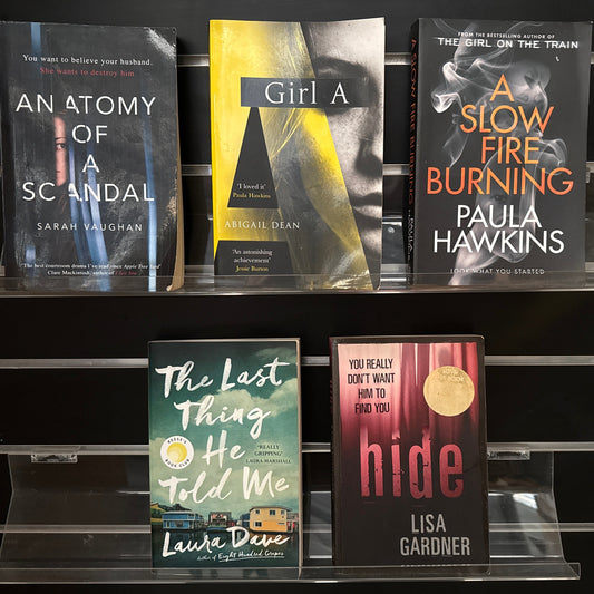 SELECTION of Contemporary thrillers - Bundle of 5 - mixed authors  (min. fair condition)