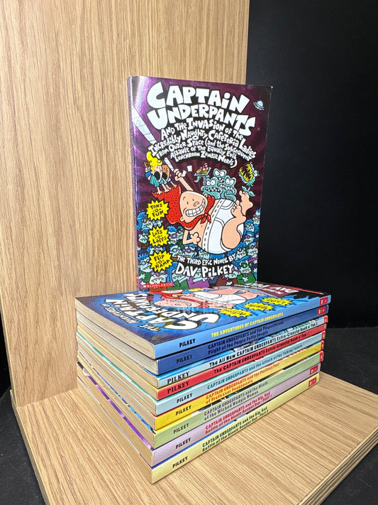 PILKEY, Dav - Bundle of 10 - Selected Titles in Captain Underpants Series (Min. fair condition)