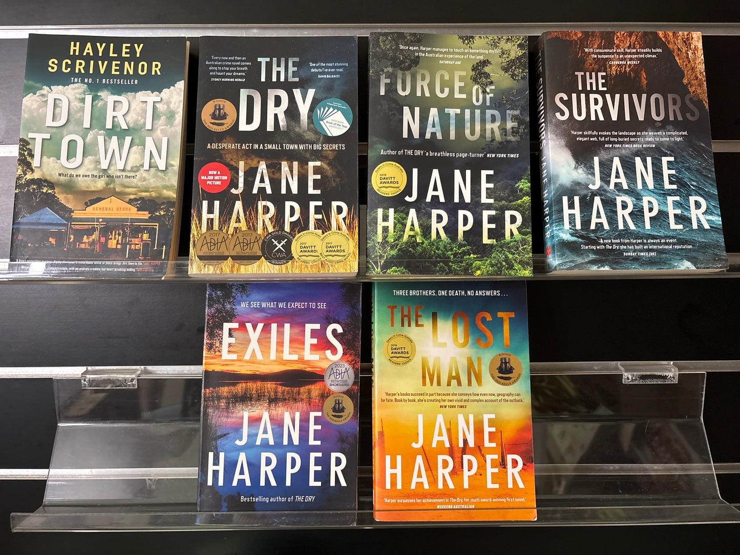 HARPER, Jane 'Aaron Falk' Titles + 2 Standalone Titles + Bonus SCRIVENOR, Hayley Title Bundle of 6 (Min. fair condition)