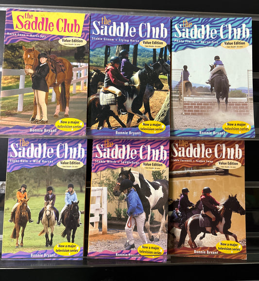 BRYANT, Bonnie - Bundle of 6 Saddle Club Titles  (Min. fair condition)