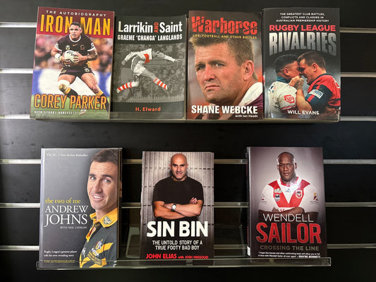 RUGBY LEAGUE Greats Player Bios Bundle of 7 (Min fair condition)