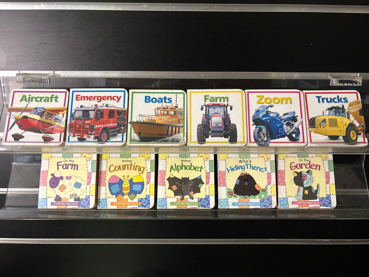 KIDS BOARD BOOKS 'The Animal Patch' + 'Hinkler Machines' Assorted Standalone Titles Bundle of 11 (Min. fair condition)