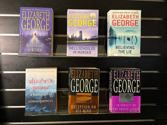 GEORGE, Elizabeth - Bundle of 6 - Assorted Titles in Inspector Lynley Series (Min. good condition)