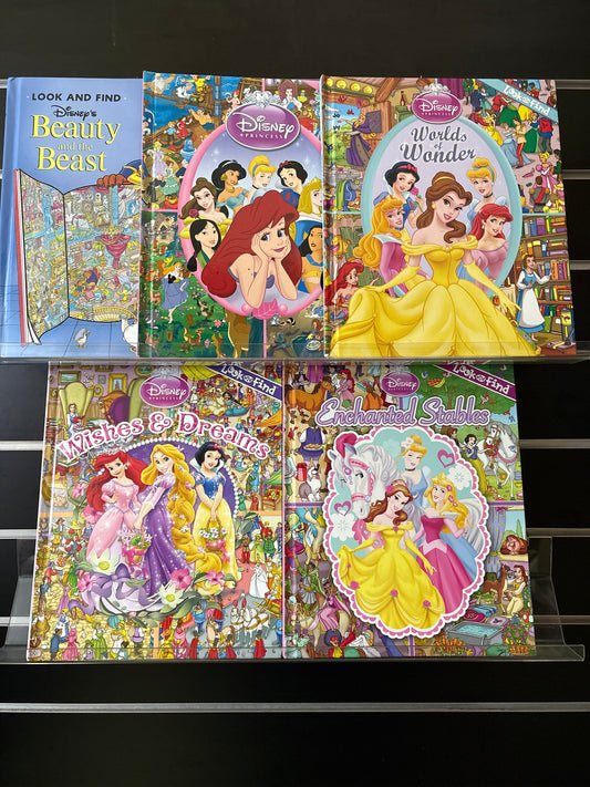LOOK AND FIND 'Disney' Assorted Titles Bundle of 5 (Min. good condition)