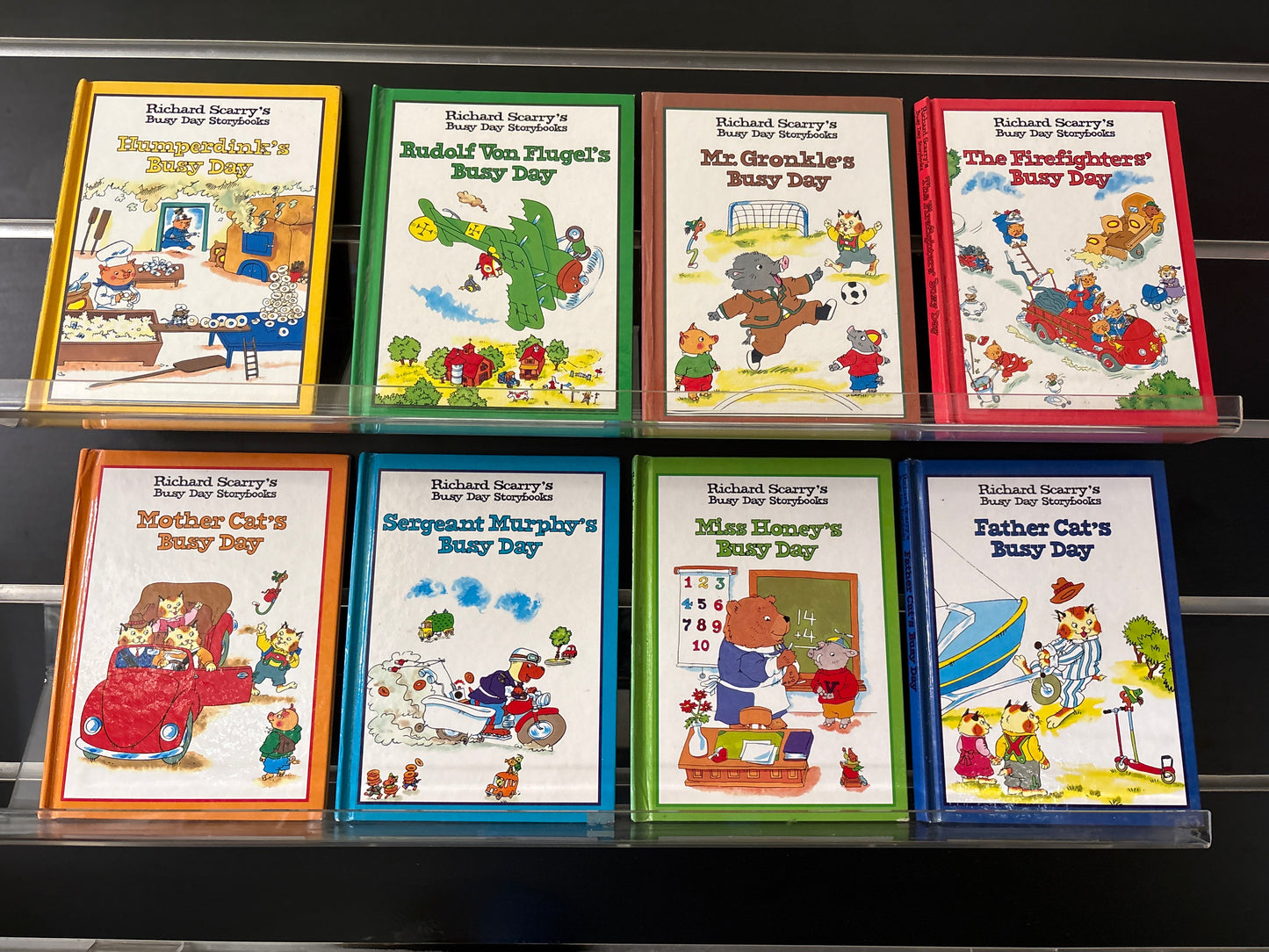 'Richard Scarry's Busy day Storybook' Assorted Titles Bundle of 8 (Min. fair condition)