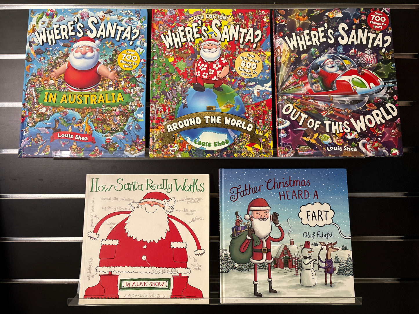 SHEA, Louis 'Where's Santa' Assorted Standalone Titles + 2 Bonus Christmas Stories Bundle of 5 (Min. fair condition)