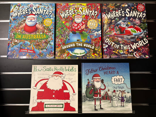 SHEA, Louis 'Where's Santa' Assorted Standalone Titles + 2 Bonus Christmas Stories Bundle of 5 (Min. fair condition)