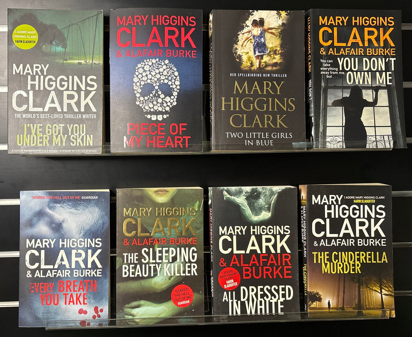 CLARK, Mary Higgins 'Under Suspicion' series, Titles #1-7 Bundle of 7 (Min. fair Condition)