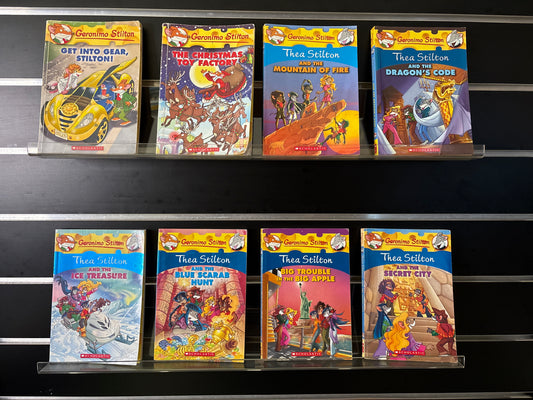 GERONIMO STILTON - Bundle of 8 6x Assorted Titles in Thea Stilton Series and 2x Geronimo Stilton Series (Min. fair condition)