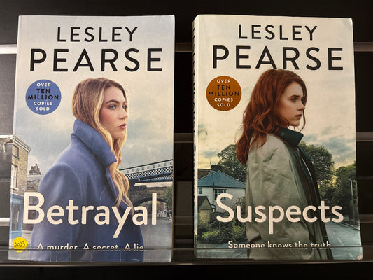 PEARSE, Lesley 'Suspects' + 'Betrayal' Bundle of 2 (Min. good condition)