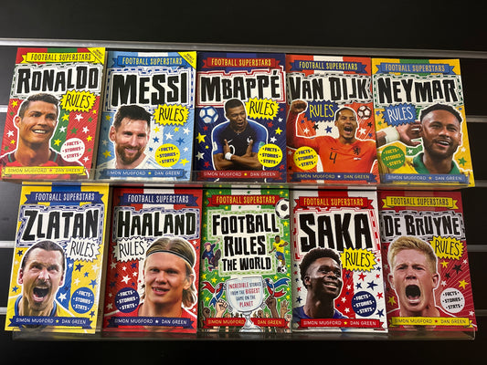 MUGFORD, Simon & GREEN, Dan 'Football Superstars' Series Assorted Titles Bundle of 10 (Min. fair condition)