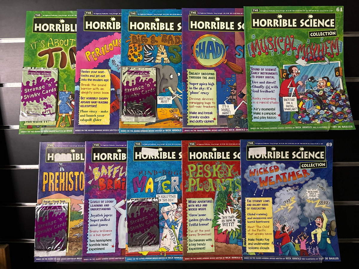 HORRIBLE SCIENCE COLLECTION Magazines Titles #60-69 (Min. fair condition)