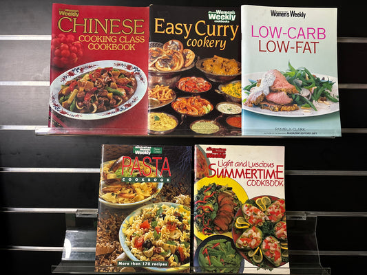 WOMEN'S WEEKLY Assorted Vintage Cookbooks - Bundle of 5 Titles (Min. fair condition)