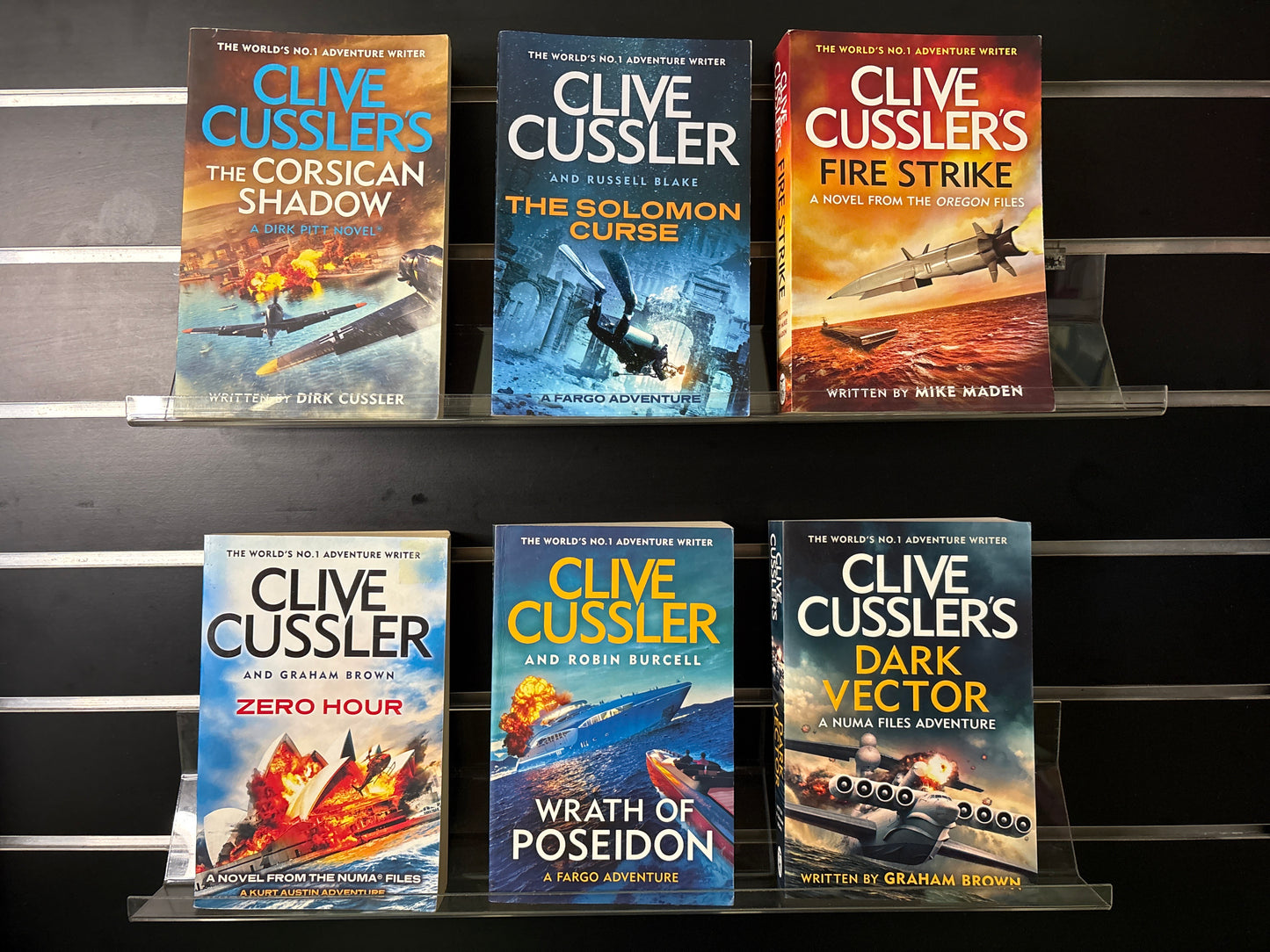 CUSSLER, Clive Assorted Titles from Various Series Bundle of 6 (Min good condition)