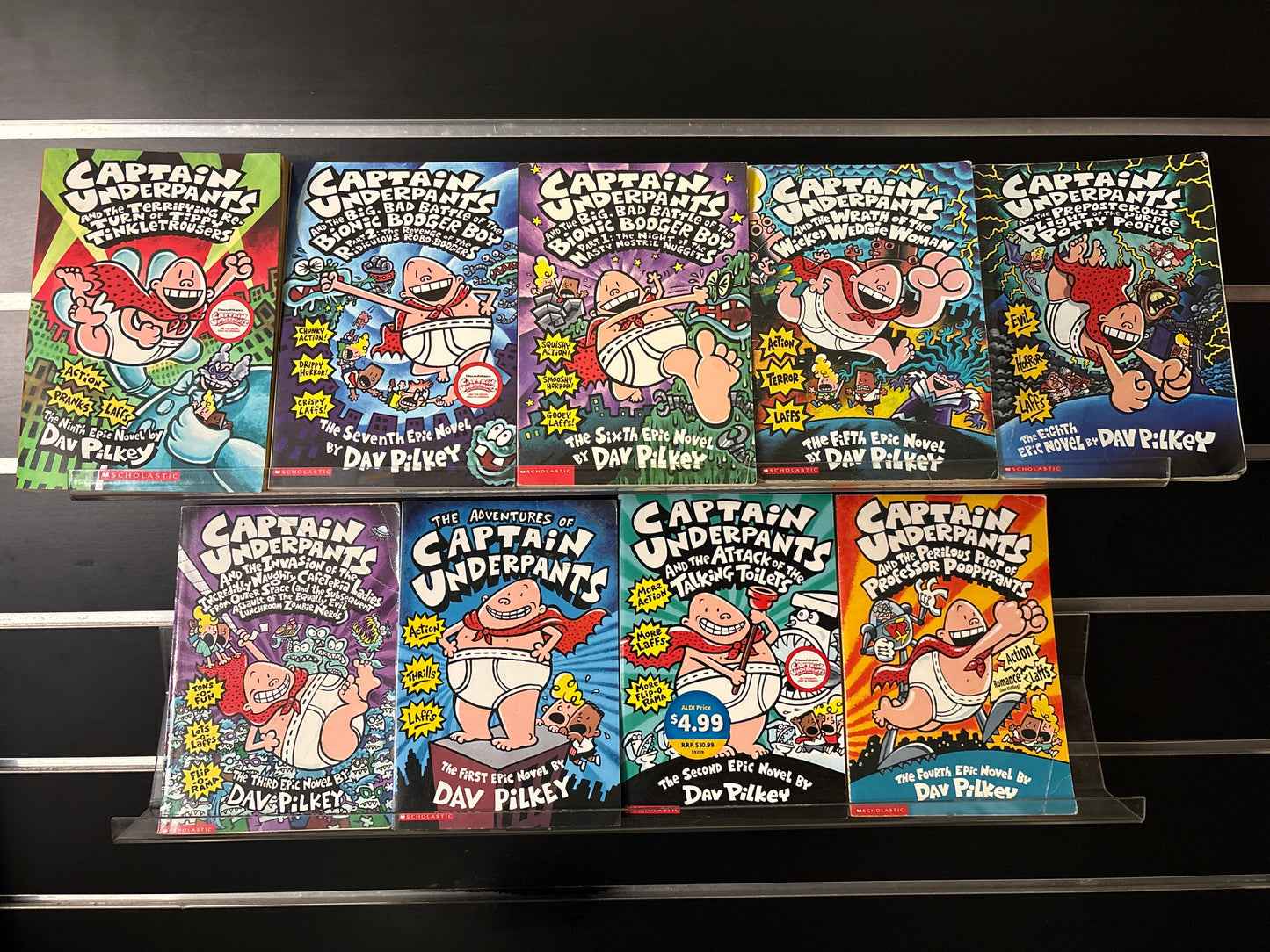 PILKEY, Dav 'Captain Underpants' Assorted Standalone Titles Bundle of 9 (Min. fair condition)