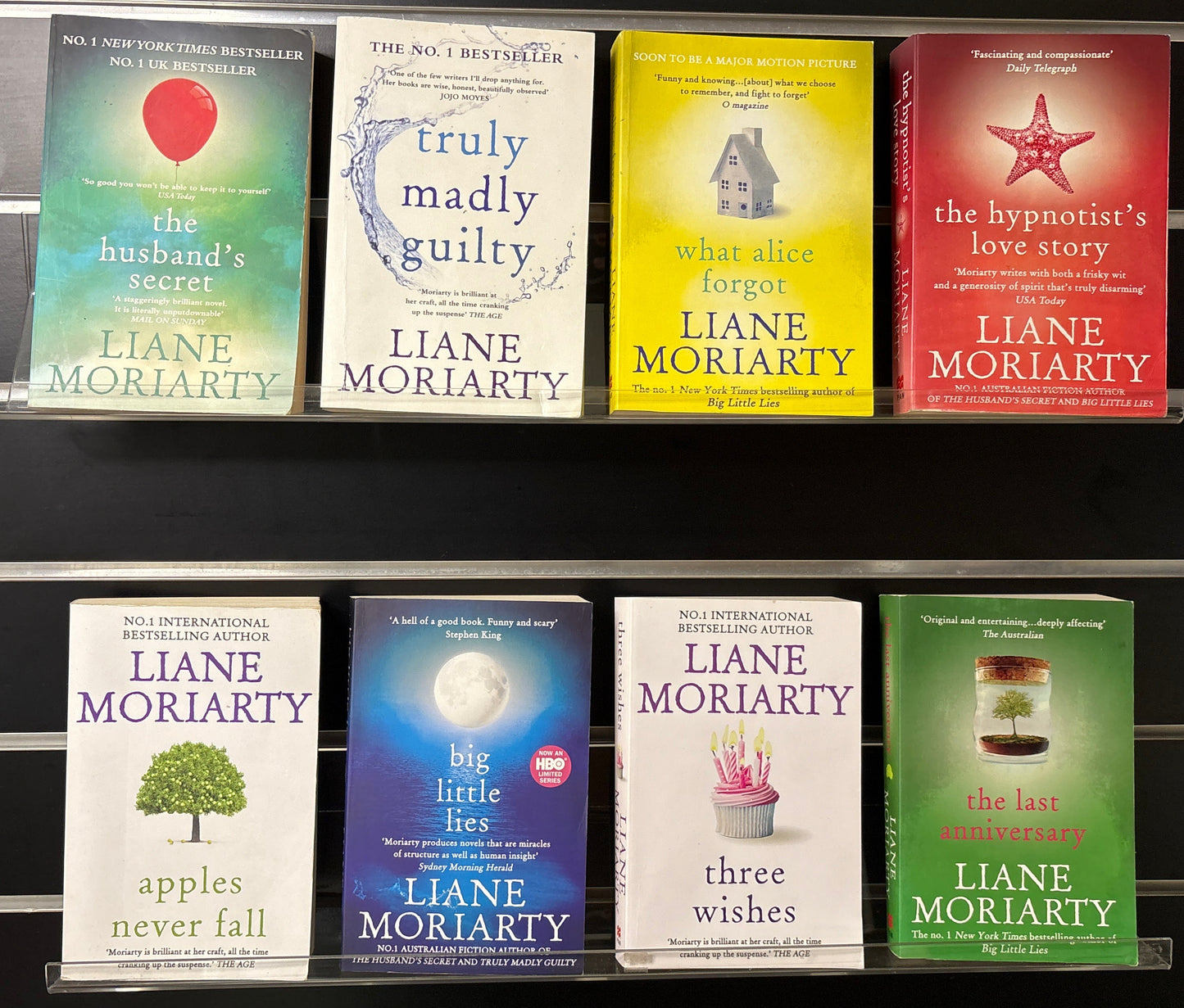 MORIARTY, Liane Assorted Standalone Titles Bundle of 8 (Min. fair condition)