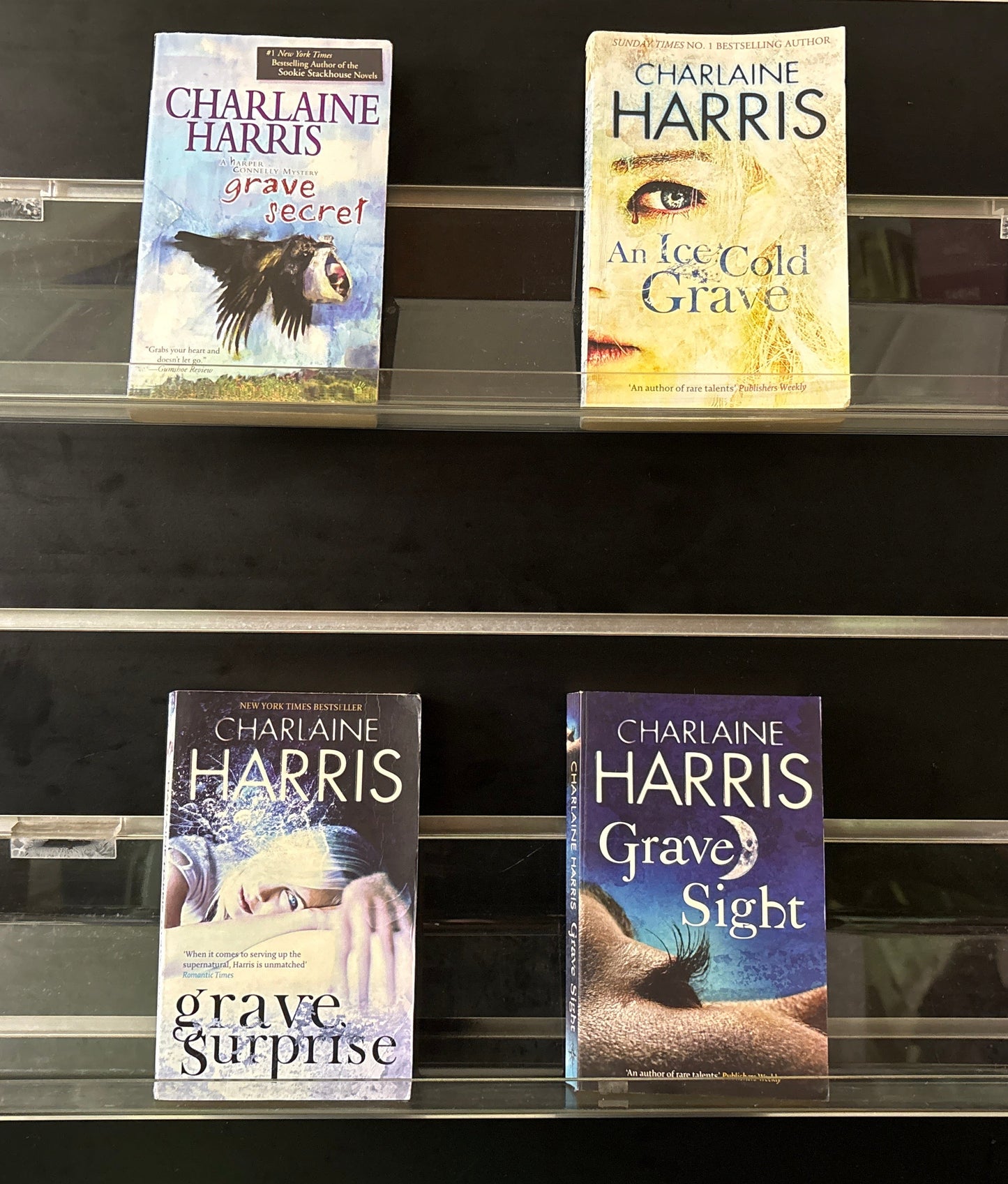 HARRIS, Charlaine 'Harper Connelly' Complete Series Bundle of 4 (Min. fair condition)