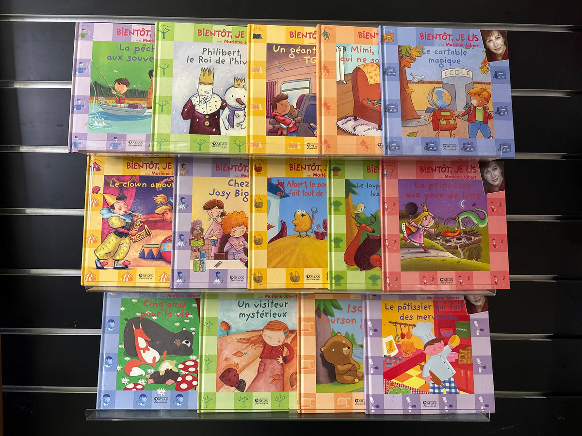 FRENCH TEXT: JOBERT, Marlene 'Soon, I'll Read' Assorted Titles with CD's Bundle of 14 (Min. good condition)