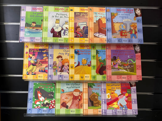 FRENCH TEXT: JOBERT, Marlene 'Soon, I'll Read' Assorted Titles with CD's Bundle of 14 (Min. good condition)