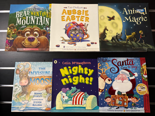 KIDS PICTURE BOOKS Assorted Standalone Titles Various Authors Bundle of 6 (Min. good condition)