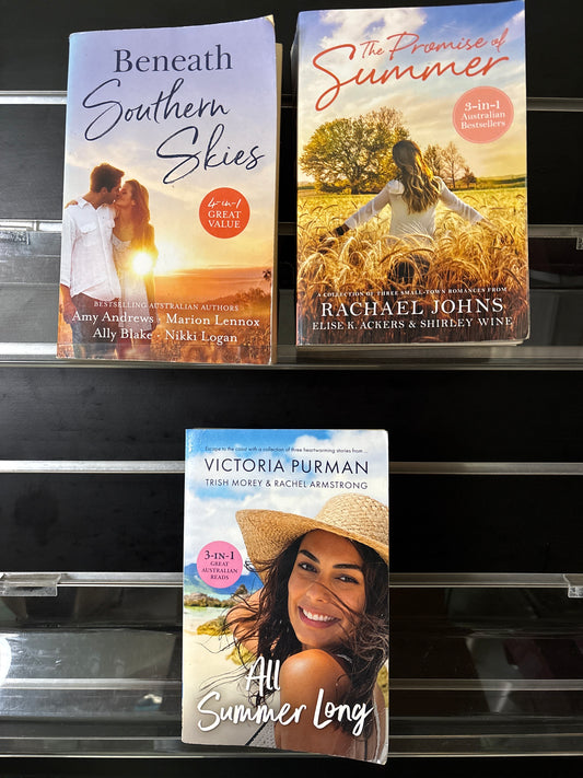 AUSTRALIAN COUNTRY COLLECTION 3-in-1 and 4-in-1 Assorted Titles Bundle of 3 (Min. fair condition)